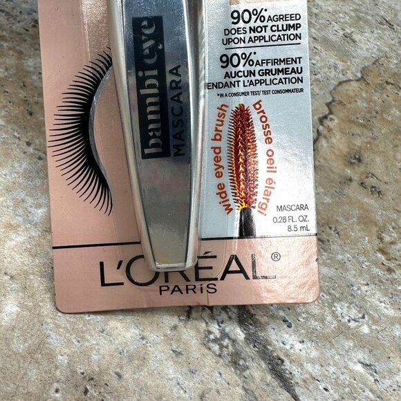 Lot Of 2 Loreal Bambi Eye Mascara .28 fl oz - 402 Black Brown Wide Open Eyes - Picture 5 of 9